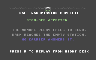 Dead Air — Commodore 64 runtime screenshot 9