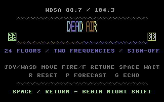 Dead Air — Commodore 64 runtime screenshot 2