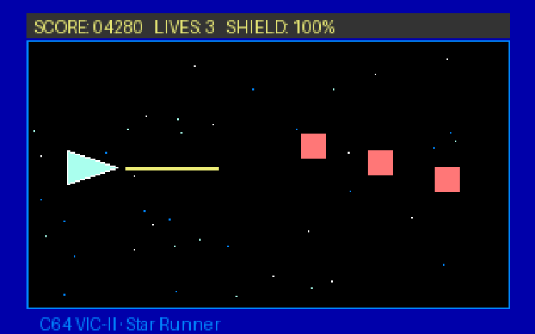 Star Runner — Commodore 64 runtime screenshot 1