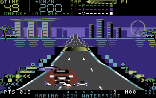 Singapore Street Racer: Neon Circuit — Commodore 64 runtime screenshot 3
